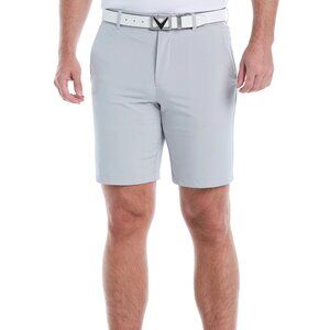 Callaway Golf Mens 9" Flat Front Solid Golf Shorts